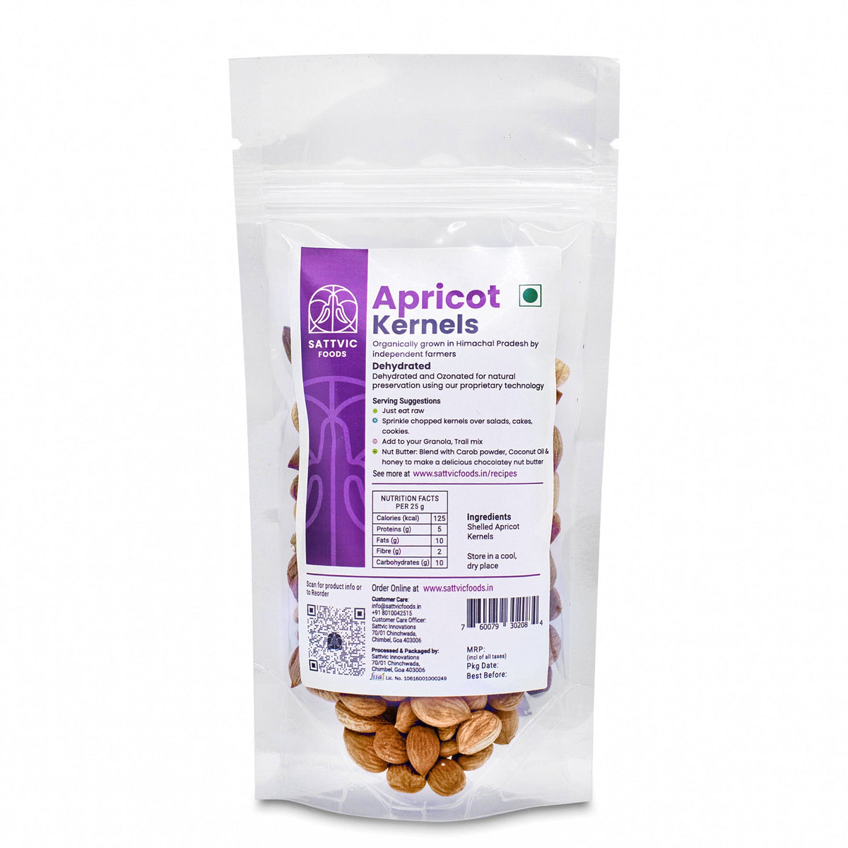 Image 8 of Sattvic Foods Sweet Apricot Kernels | Immune Boosting & Heart Healthy