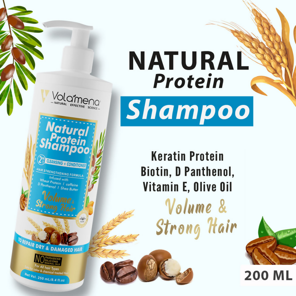 Image 4 of Volamena Natural Protein 2 In 1 Hair Shampoo
