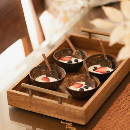 Image 5 of Thenga Artisan Mini Coconut Shell Bowl with Spoon