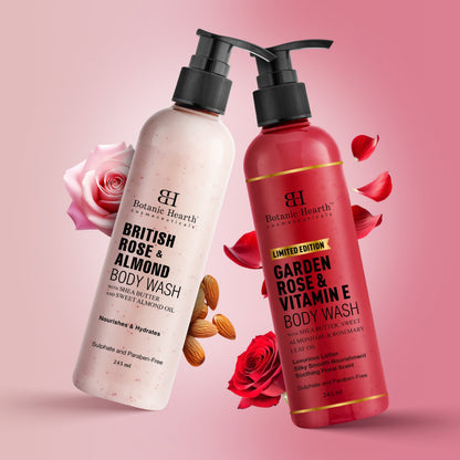 Image 6 of Botanic Hearth Garden Rose Vitamin E & British Rose Almond BodyWash