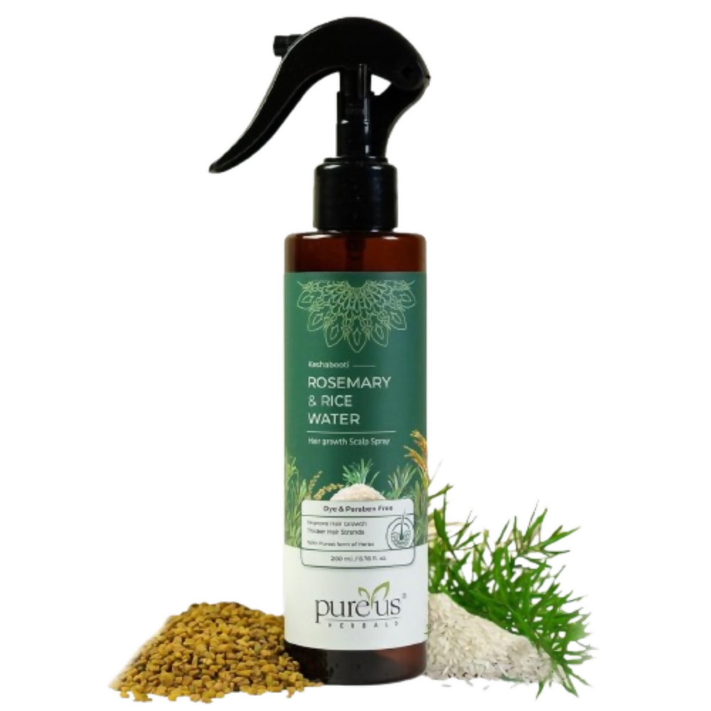 Image 1 of 200 ml / Pack of 1 for the product Pureus Herbals Keshabooti Rosemary & Rice Water Hair Growth Scalp Spray