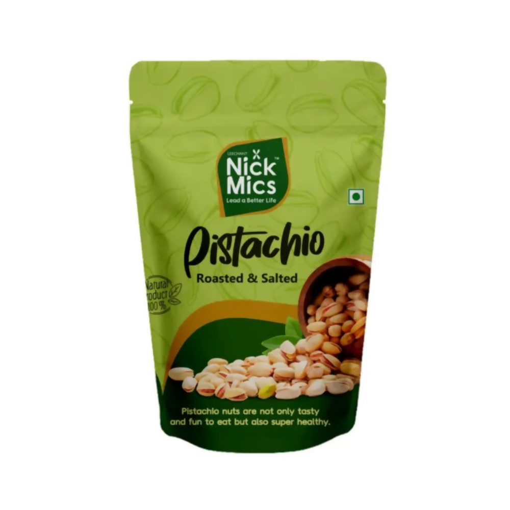 Image 1 of 250 gm for the product Nickmics Roasted & Salted Pistachio