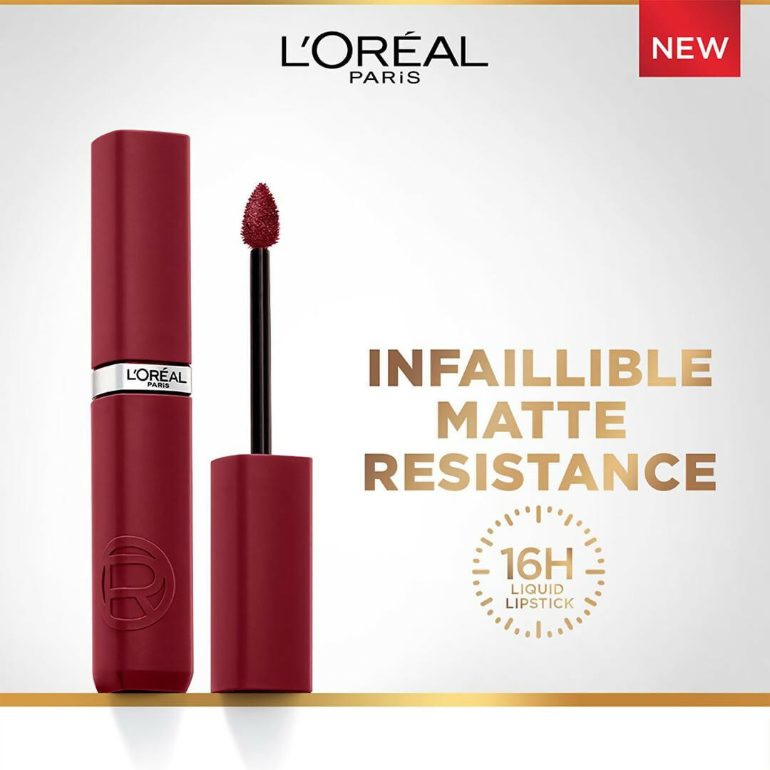 Image 5 of L'Oreal Paris Infallible Matte Resistance Liquid Lipstick, 500 Wine Not