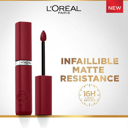 Image 5 of L'Oreal Paris Infallible Matte Resistance Liquid Lipstick, 500 Wine Not