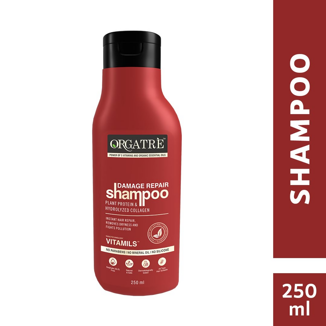 Image 6 of Orgatre Damage Repair Shampoo For Women & Men For Rough Dull & Damaged Hair With Protein & Hydrolyzed Collagen