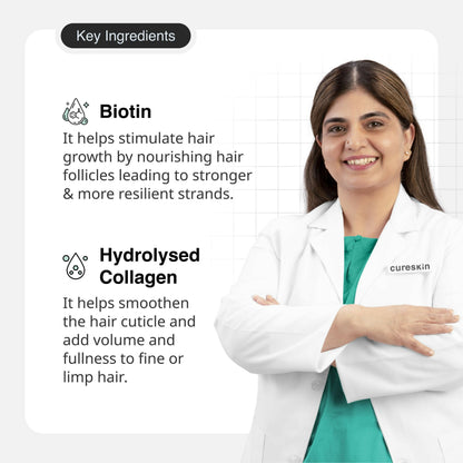 Image 3 of Cureskin Biotin & Collagen Vitamin B5 Glycolipids Shampoo: Strengthen Hair, Reduce Hairfall & Repair Damage