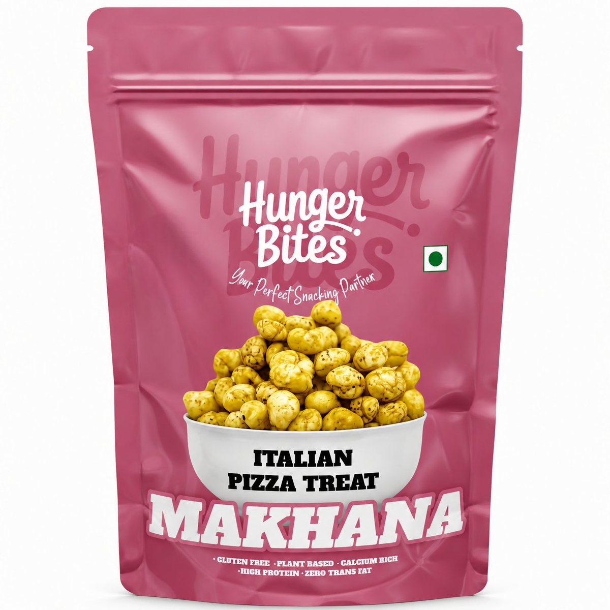 Image 1 of 60 gm / Pack of 1 for the product Hunger Bites Italian Pizza Treat Makhana