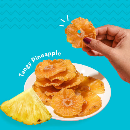 Image 3 of Go desi Tangy Pineapple Bytes | Sun-dried Pineapple Snack | 100% Natural | 150gms