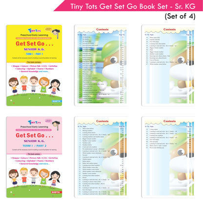 Image 2 of Tiny Tots Get Set Go Preschool Learning Senior KG Books Set of 4| Term wise Education Books| Ages 5-6 Years