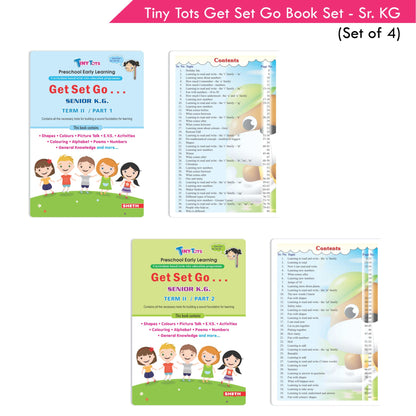 Image 3 of Tiny Tots Get Set Go Preschool Learning Senior KG Books Set of 4| Term wise Education Books| Ages 5-6 Years