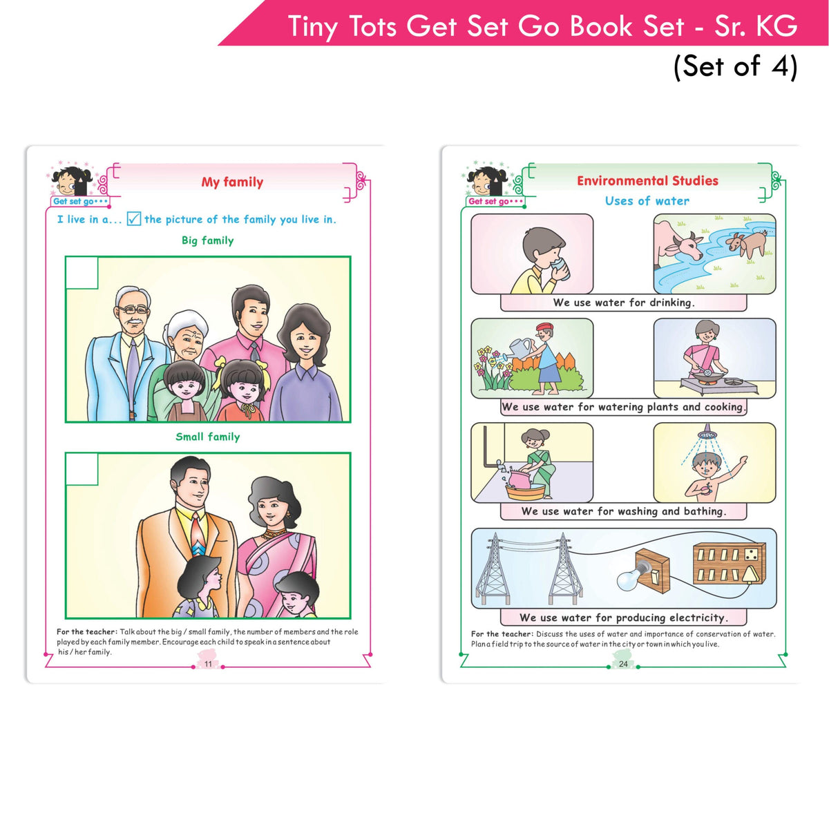 Image 4 of Tiny Tots Get Set Go Preschool Learning Senior KG Books Set of 4| Term wise Education Books| Ages 5-6 Years