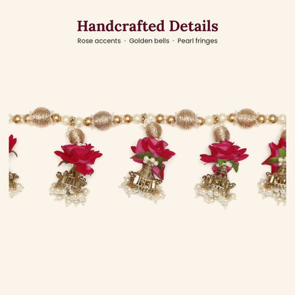 Image 5 of Renu's Creation Rose & Golden Bell Toran