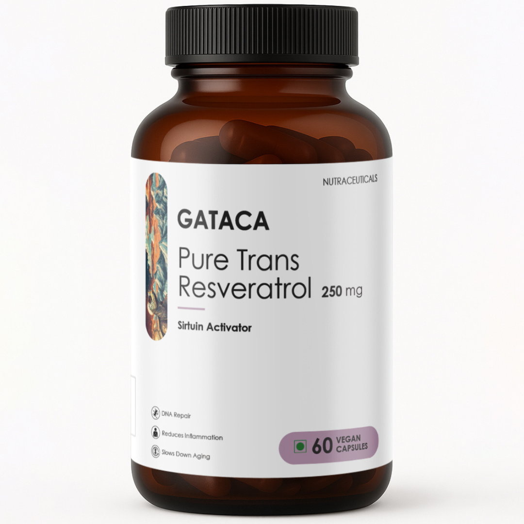 Image 1 of 60 caps / Pack of 1 for the product GATACA Pure Trans-Resveratrol - 250 mg Capsules for More Repair, Better Heart, More Life