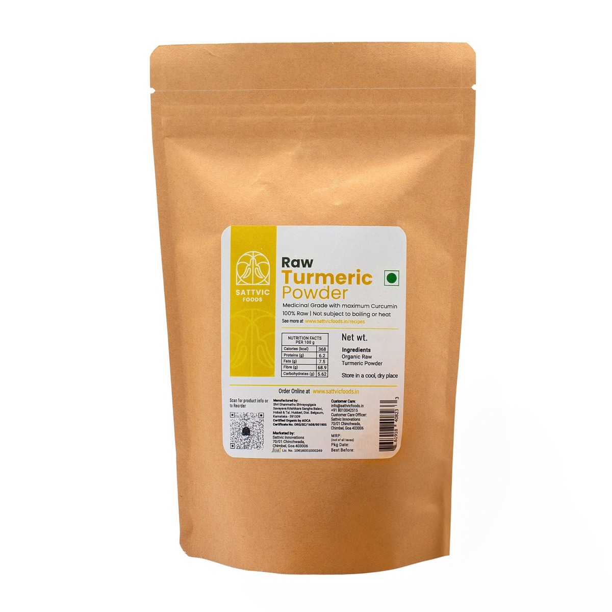 Image 12 of Sattvic Foods Organic Turmeric Powder – 100% Pure, Medicinal Grade