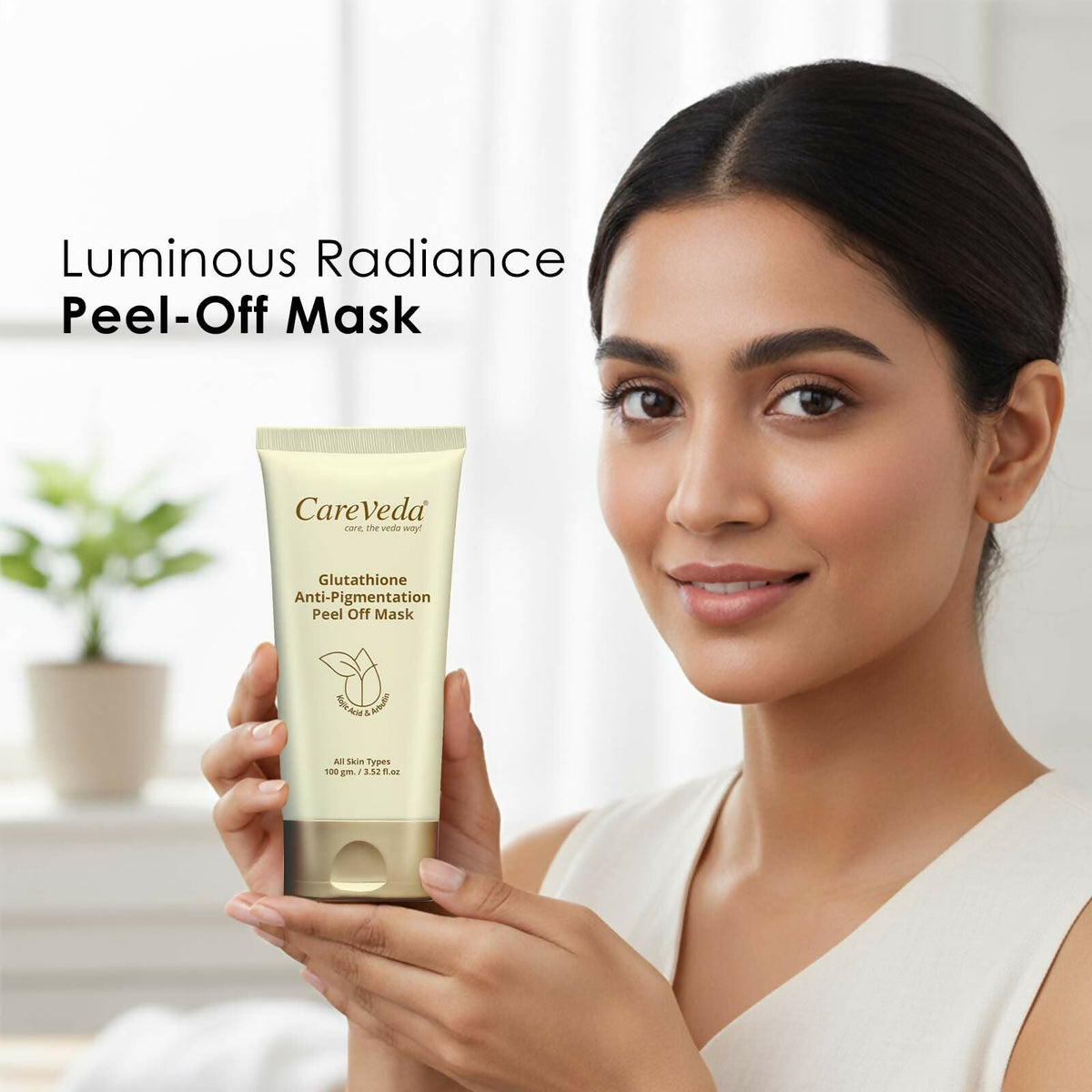 Image 4 of CareVeda Glutathione Anti-Pigmentation Peel off Mask Enriched with Kojic Acid & Arbutin
