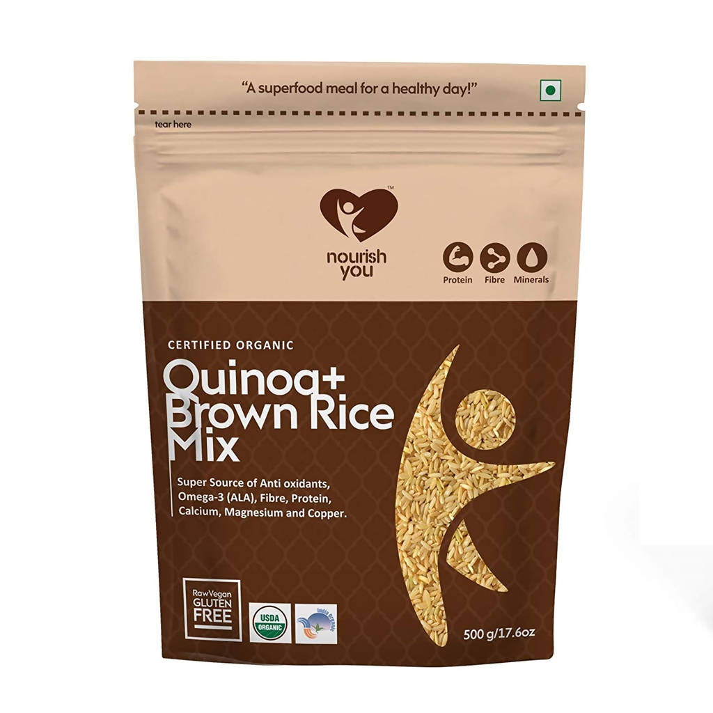 Image 1 of 500 gm for the product Nourish You Organic Quinoa With Brown Rice Mix