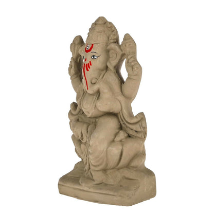Image 5 of Saudeep India 6 Inch Mitti Ganesh Idol
