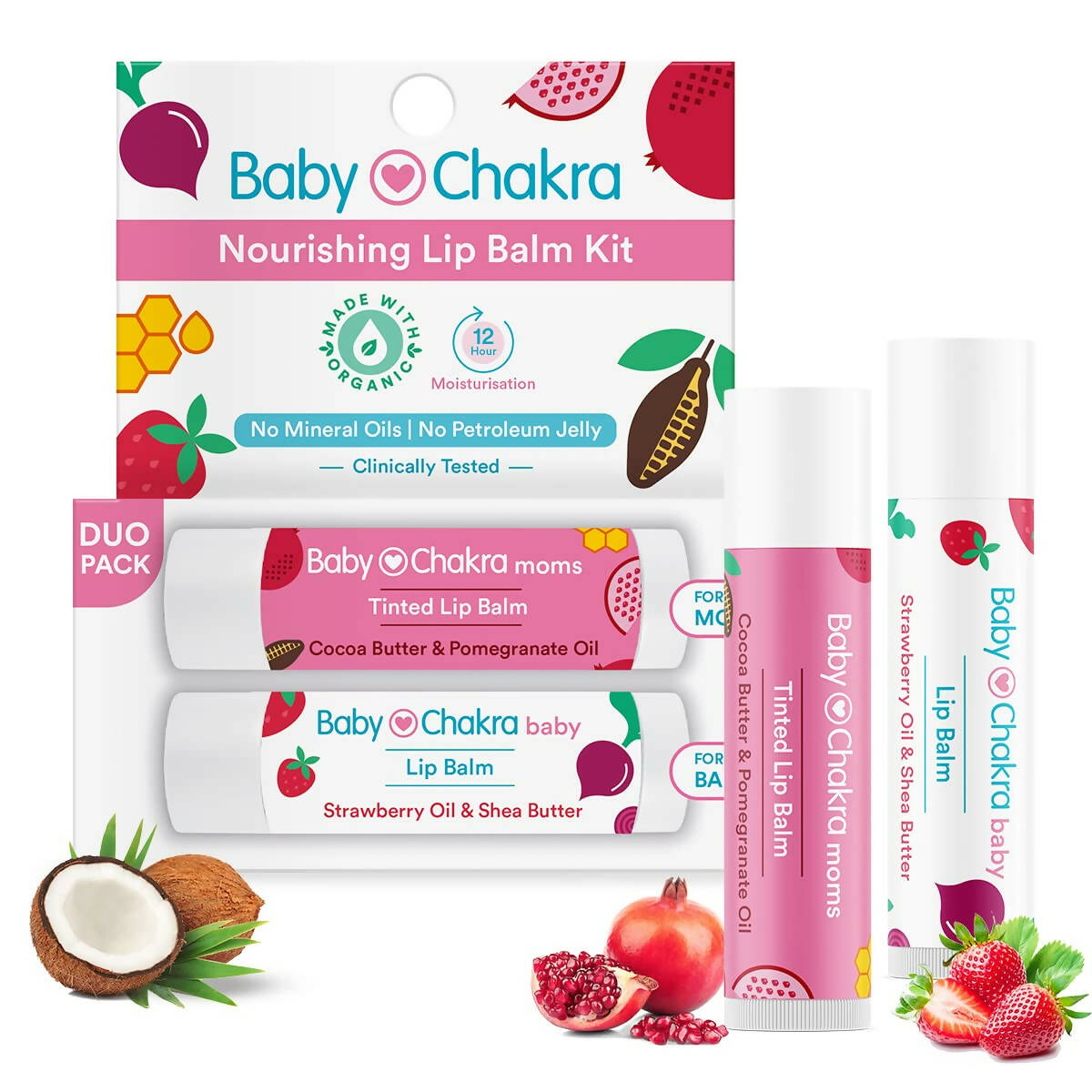 Image 1 of BabyChakra Moms Tinted Lip Balm and Baby lip Balm
