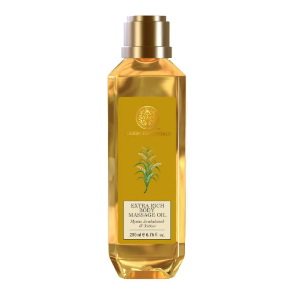 Image 1 of Forest Essentials Extra Rich Body Massage Oil Mysore Sandalwood & Vetiver