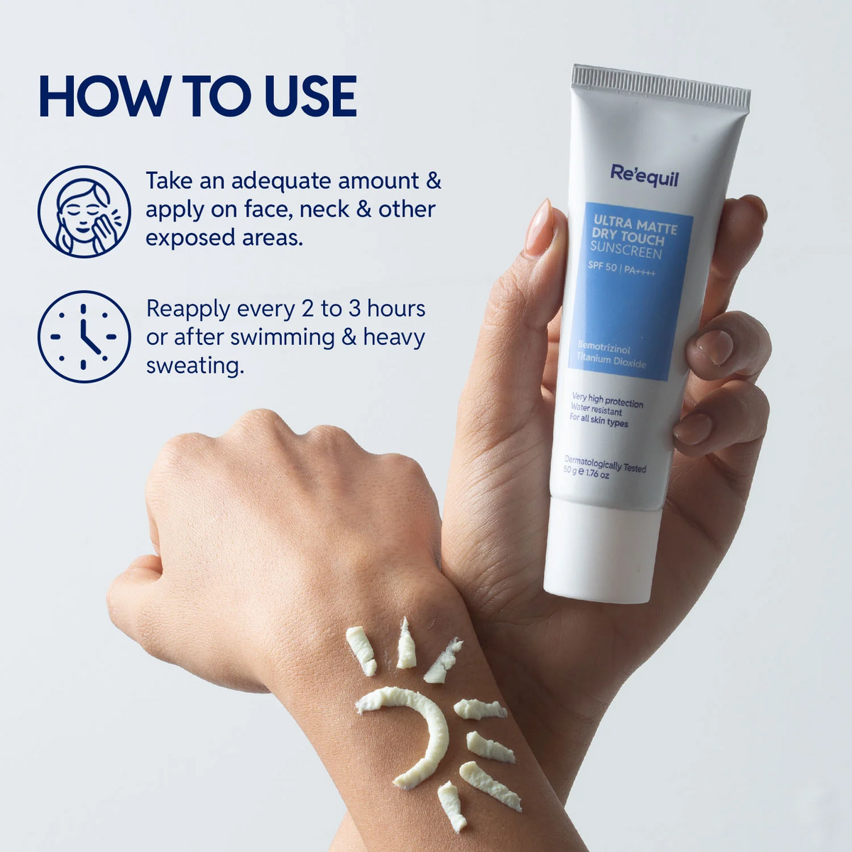 Image 6 of Re'equil Ultra Matte Dry Touch Sunscreen Gel SPF 50 PA++++