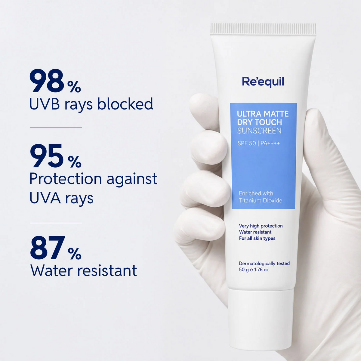 Image 4 of Re'equil Ultra Matte Dry Touch Sunscreen Gel SPF 50 PA++++