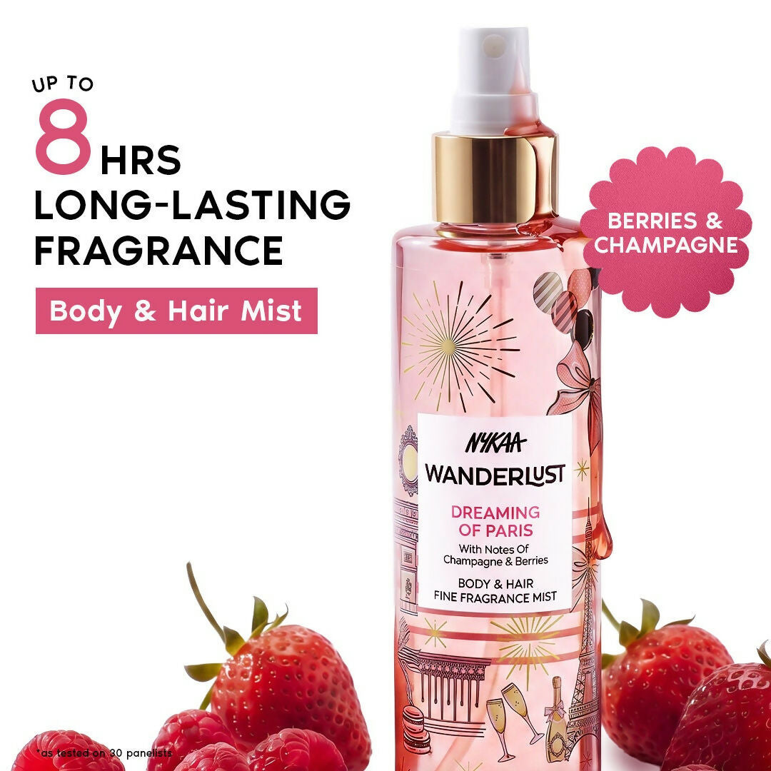 Image 3 of Wanderlust Body & Hair Mist - Dreaming of Paris Long Lasting Perfume, Champagne & Berries