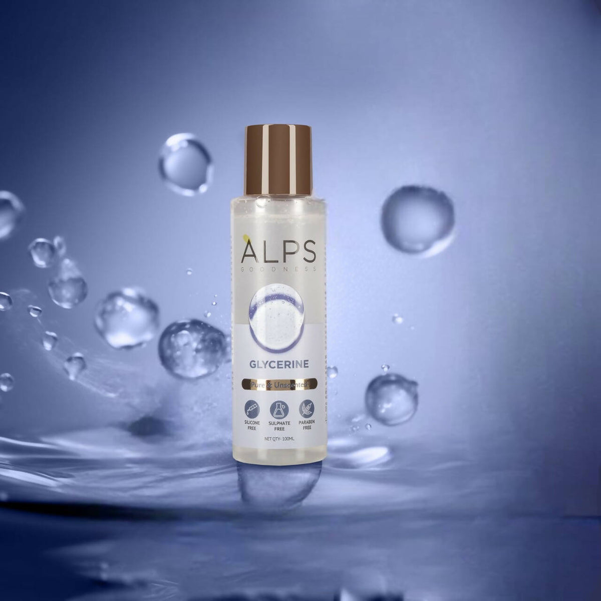 Image 1 of 100 ml / Pack of 1 for the product Alps Goodness 100% Pure Glycerine, Best For Dry Skin