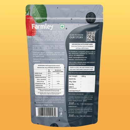 Image 5 of Farmley Black Pepper Cashews - Roasted