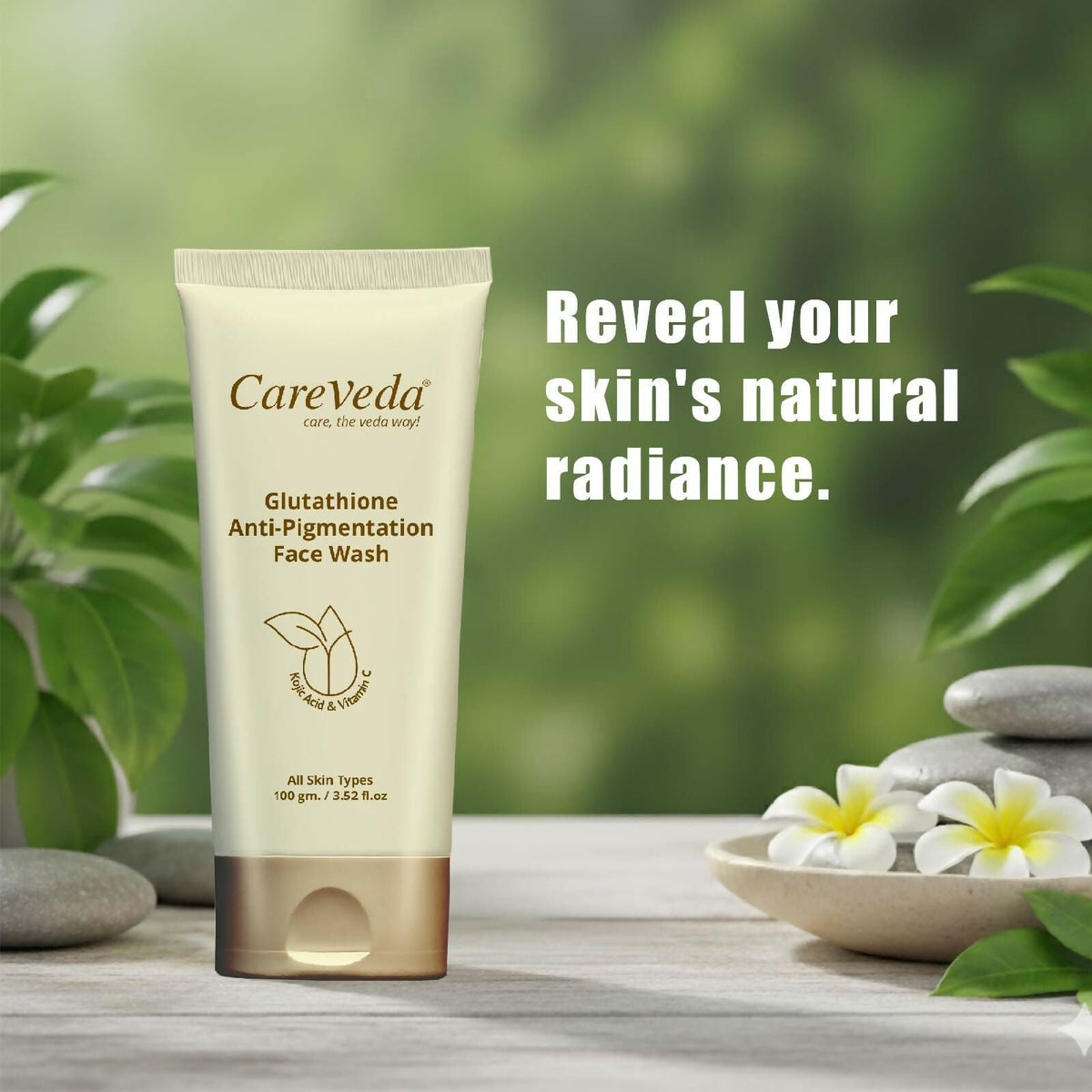Image 4 of CareVeda Glutathione Anti-Pigmentation Face Wash Enriched with Kojic Acid & Vitamin E
