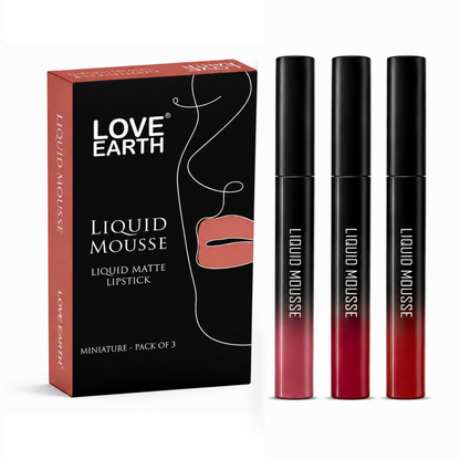 Image 1 of combo / Pack of 1 for the product Love Earth Liquid Mousse Matte Lipstick More Reds