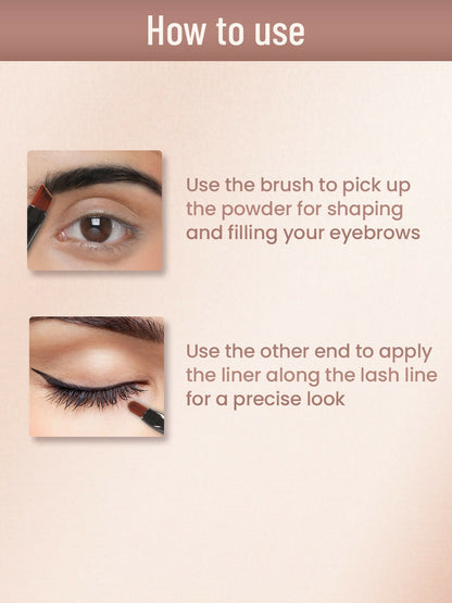 Image 4 of Swiss Beauty 2-In-1 Eyebrow & Gel Eyeliner - Black