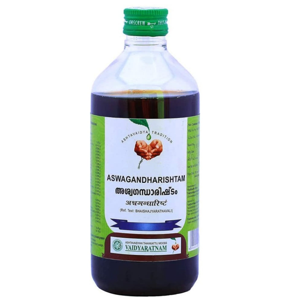 Image 1 of 450 ml for the product Vaidyaratnam Ashwagandharishtam / Aswagandharishtam