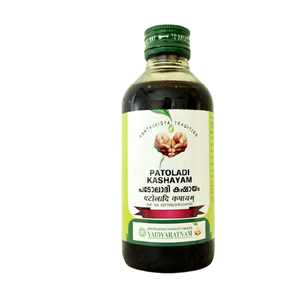 Image 1 of 200 ml for the product Vaidyaratnam Patoladi Kashayam (Patolakaturohinyadi)