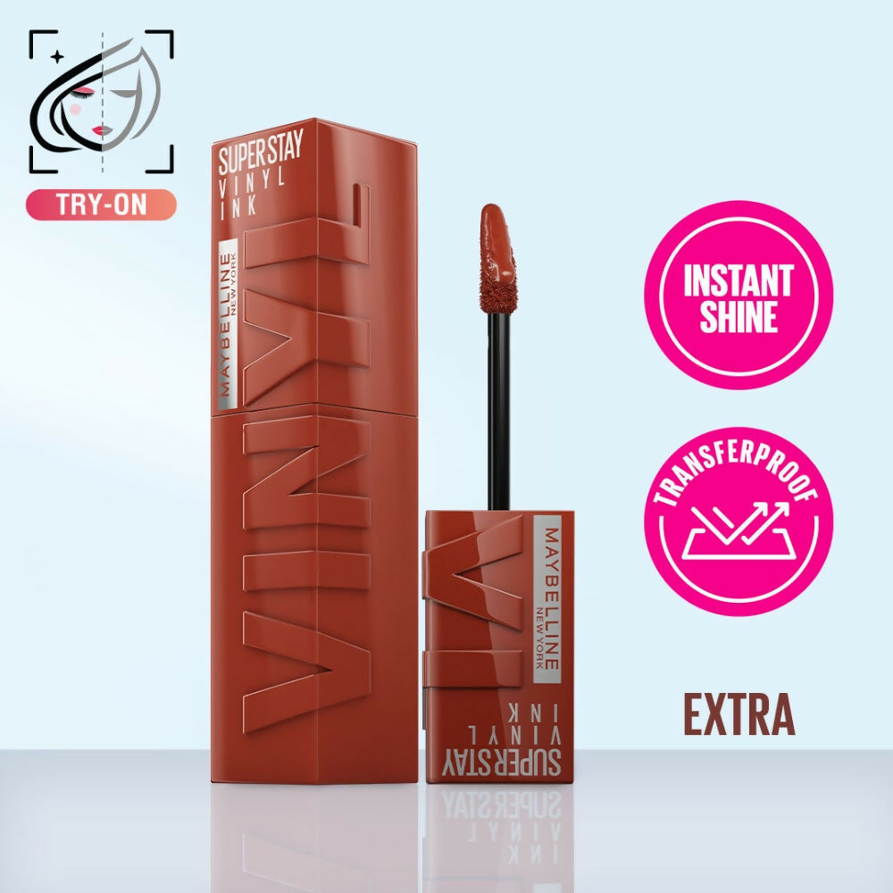 Image 6 of Maybelline New York Super Stay Vinyl Ink Liquid Lipstick, Instant Shine Lasts Up To 16H - Extra