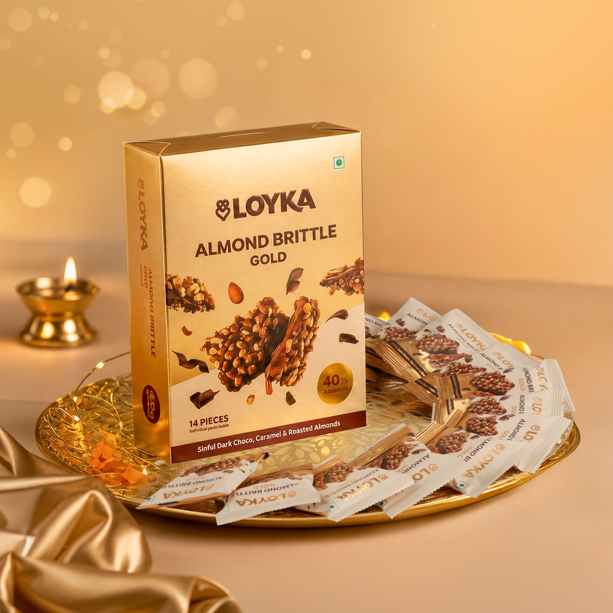 Image 4 of Loyka Almond Brittle Gold 14 Pcs Box