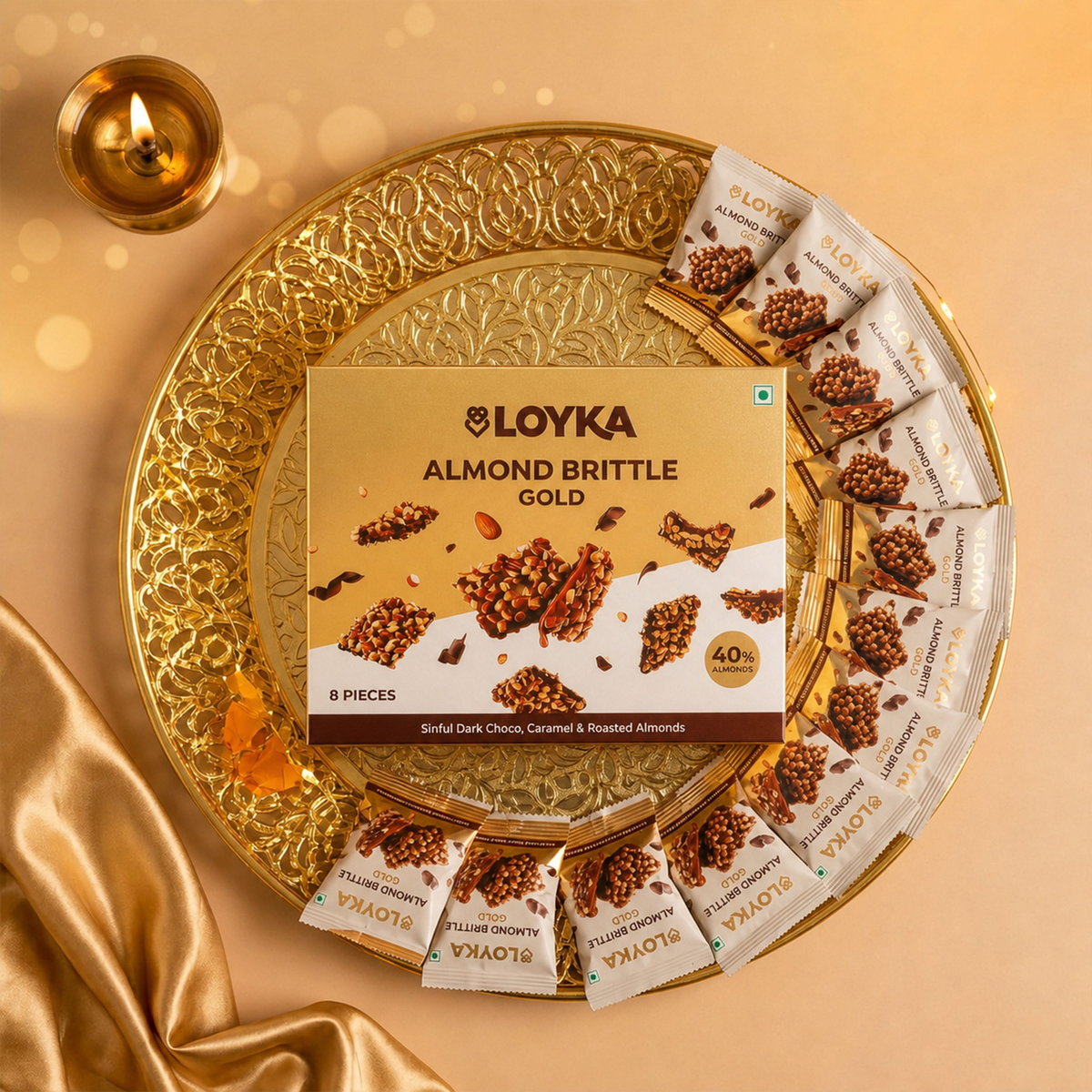 Image 3 of Loyka Almond Brittle Gold 8 Pcs Box
