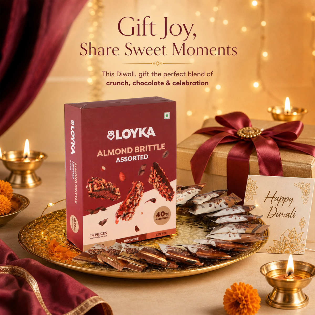 Image 3 of Loyka Almond Brittle Assorted 14 Pcs Box