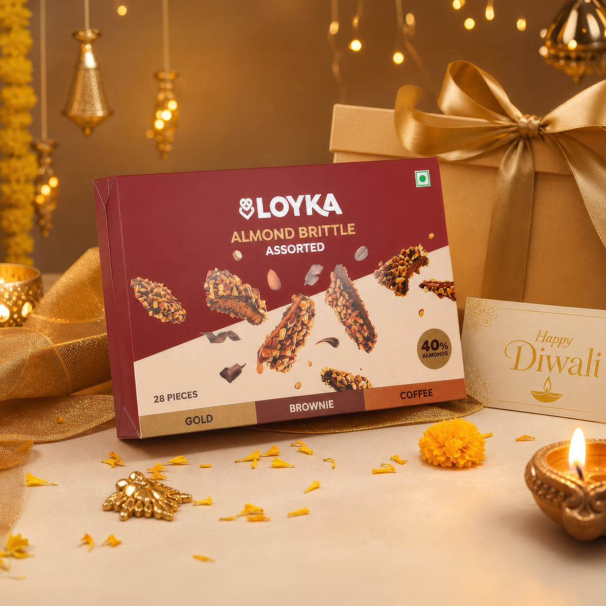 Image 4 of Loyka Almond Brittle Assorted 28 Pcs Box