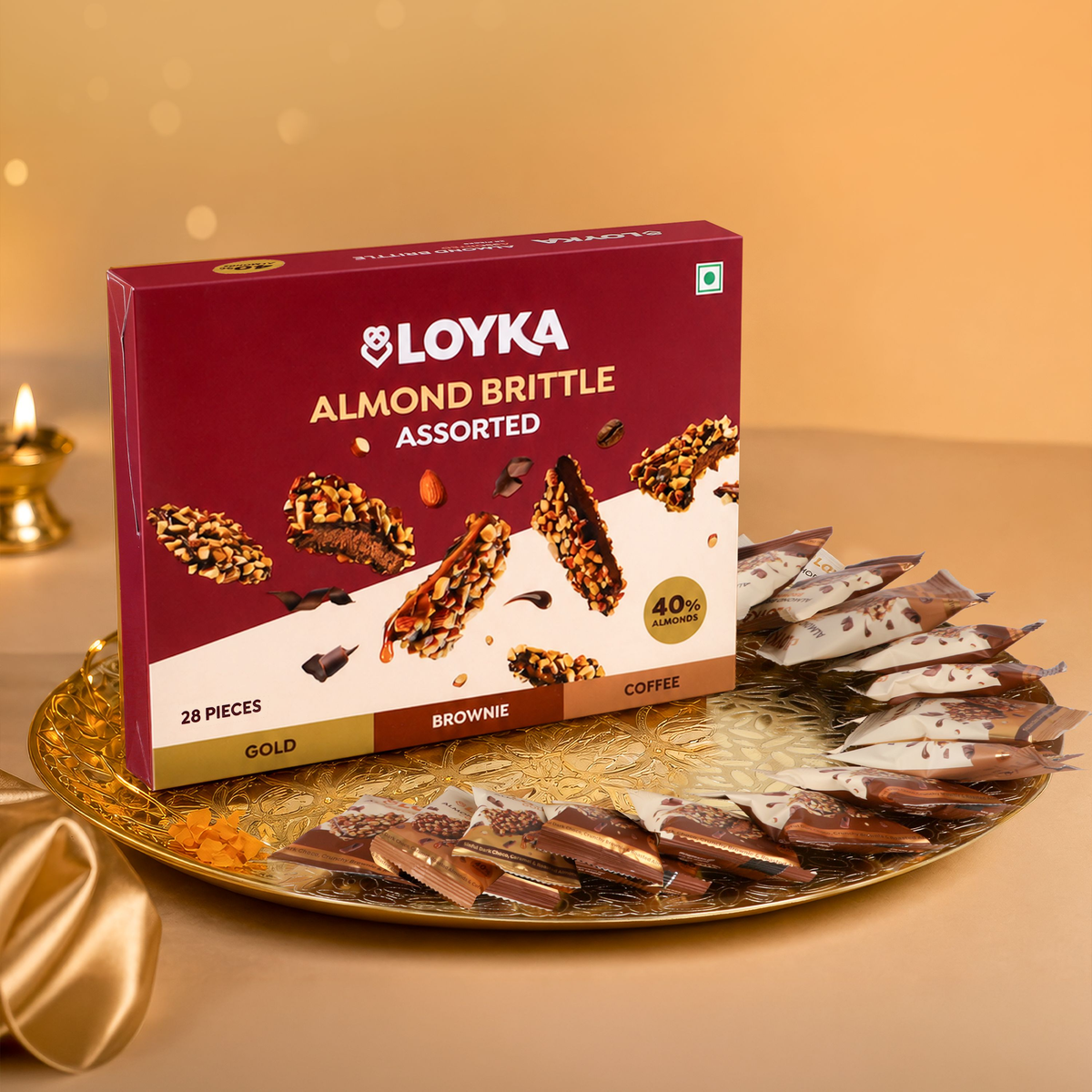 Image 1 of Loyka Almond Brittle Assorted 28 Pcs Box