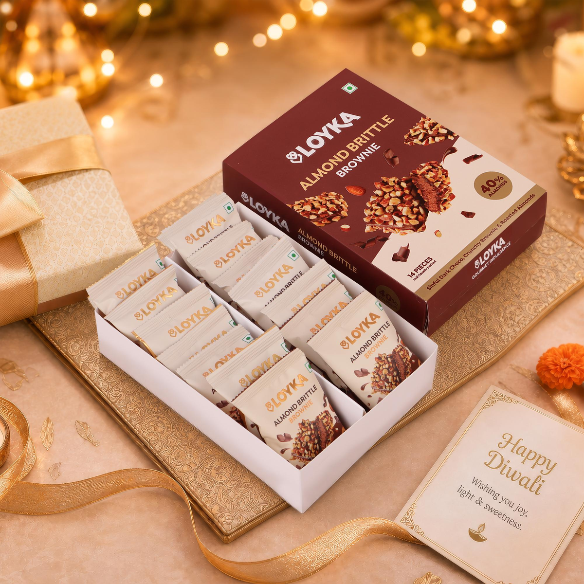 Image 4 of Loyka Almond Brittle Brownie 14 Pcs Box