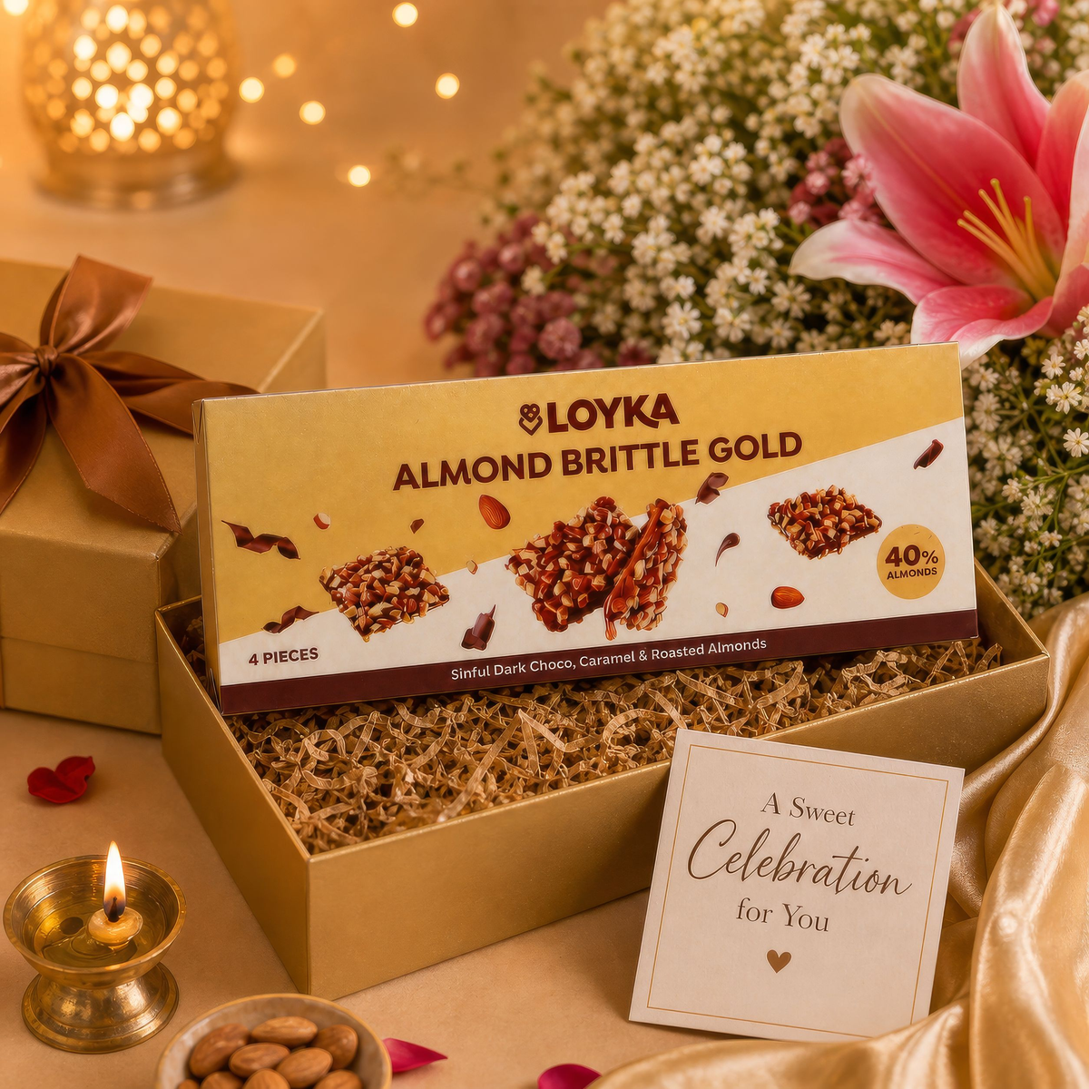 Image 1 of Loyka Almond Brittle Gold 4 Pcs Box