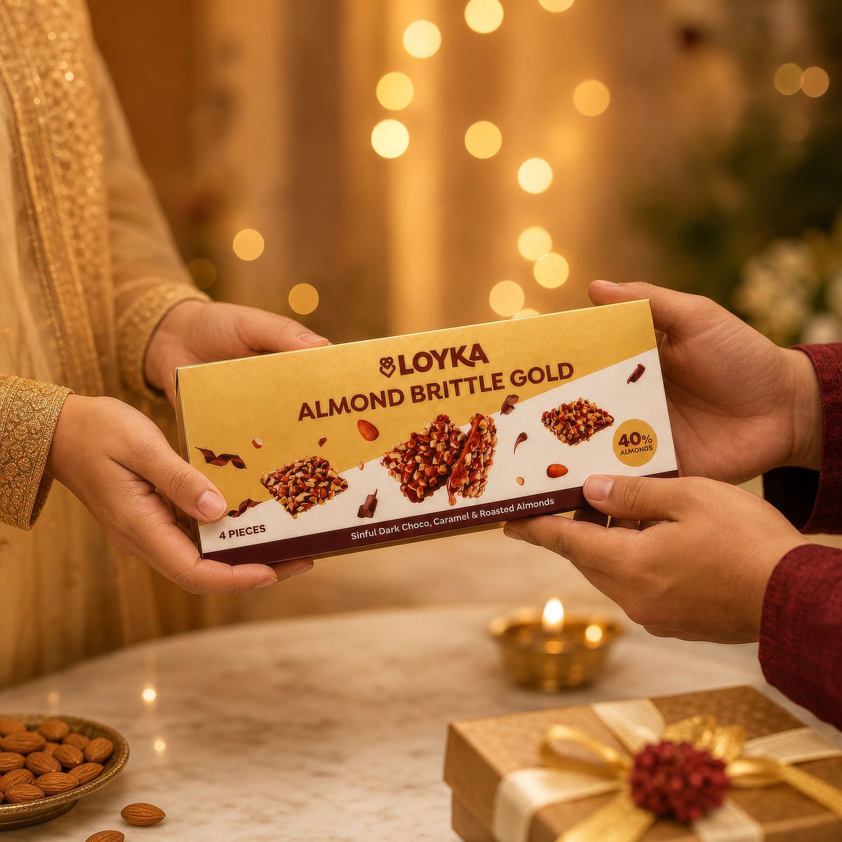 Image 3 of Loyka Almond Brittle Gold 4 Pcs Box