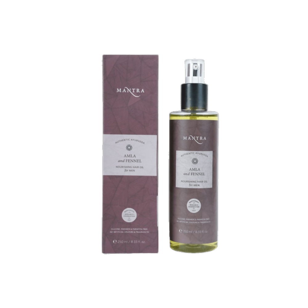 Image 1 of 250 ml for the product Mantra Herbal Amla and Fennel Nourishing Hair Oil For Men
