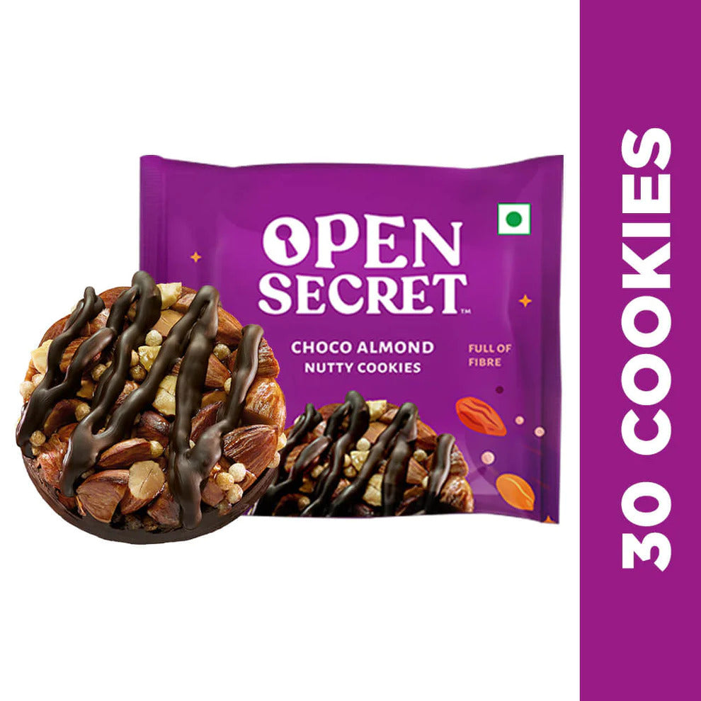 Image 1 of Open Secret Choco Almond Nutty Cookies - Pack of 30