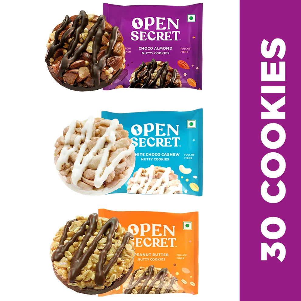 Image 2 of Open Secret Assorted Nutty Cookies - Pack of 30