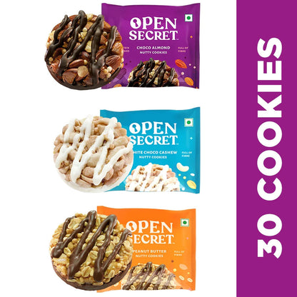 Image 2 of Open Secret Assorted Nutty Cookies - Pack of 30
