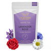 Image 1 of TEAFORA Lavender Rose White Tea | Darjeeling Silver Needles White Loose Leaf Tea Blended with Lavender, Rose Petals, Chamomile & Blue Cornflower