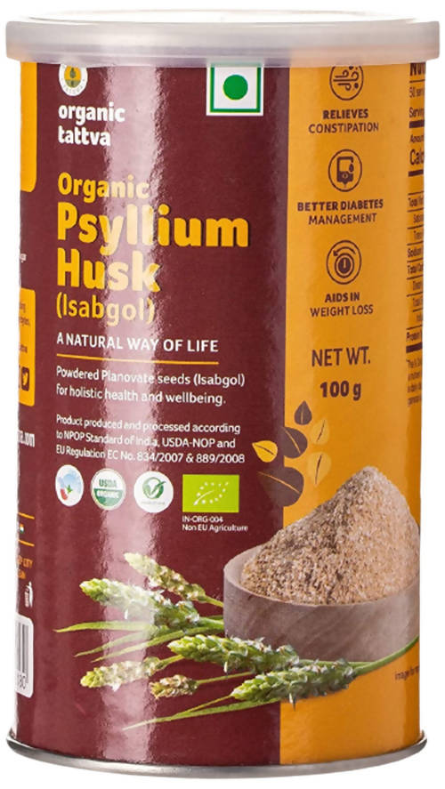 Image 1 of 100 gm for the product Organic Tattva Psyllium Whole Husk (Isabgol)