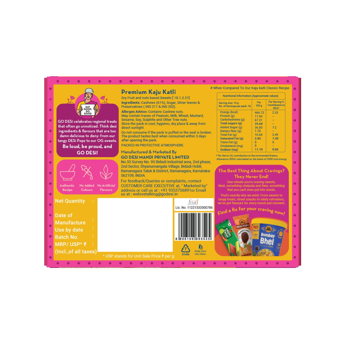 Image 11 of Go desi Premium Kaju Katli | Made with 61% Cashews