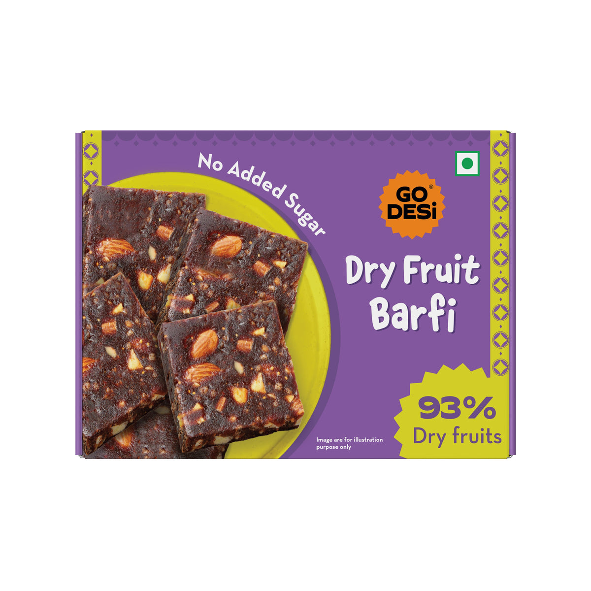 Image 1 of Go desi Dry Fruit Barfi | Made with 93% Dry Fruits